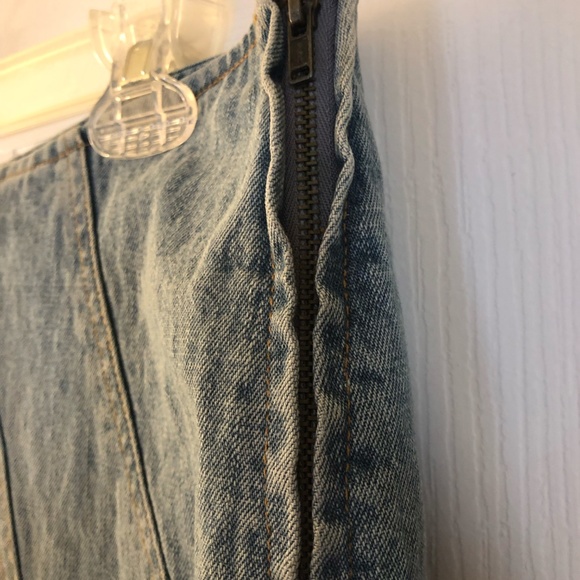 Free People Mermaid style Denim Skirt - Picture 3 of 4